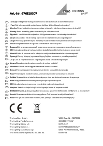 Manuale Trio 676810307 Modena Lampada