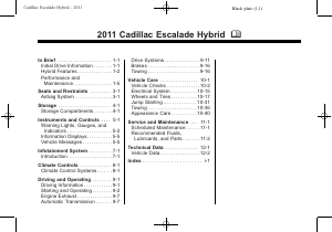 Manual Cadillac Escalade Hybrid (2011)