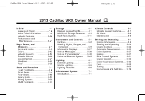 Manual Cadillac SRX Crossover (2013)