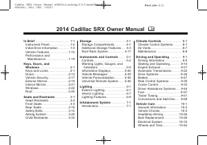 Manual Cadillac SRX Crossover (2014)