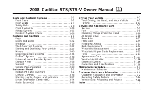 Bruksanvisning Cadillac STS Sedan (2008)