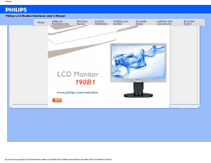 Manual Philips 190B1CB LCD Monitor