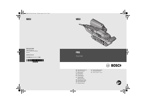 Kullanım kılavuzu Bosch PBS 75 A Zımpara kayışı tezgahı