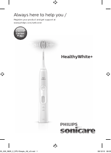 Manual Philips HX8923 Sonicare HealthyWhite+ Escova de dentes elétrica