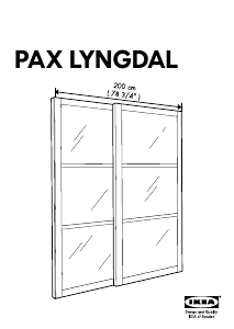 كتيب باب خزانة PAX LYNGDAL إيكيا