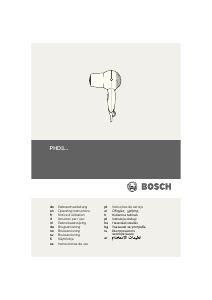 Kullanım kılavuzu Bosch PHD3305 Beautixx Saç kurutma makinesi