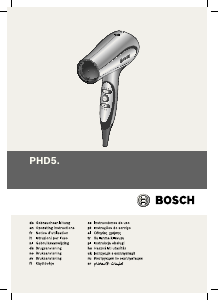 Руководство Bosch PHD5513 Beautixx Фен