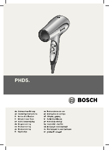 Посібник Bosch PHD5560 Beautixx Фен