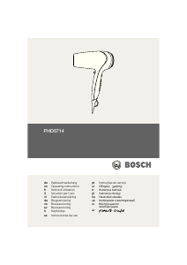 Instrukcja Bosch PHD5714 PurplePassion Suszarka do włosów