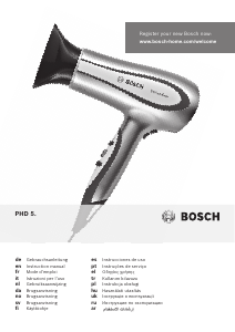 Manual de uso Bosch PHD5781 BrilliantCare Secador de pelo