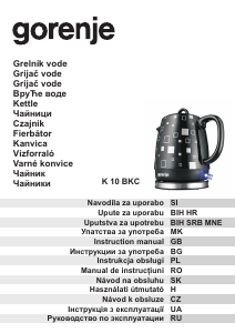 Manual Gorenje K10BKC Kettle