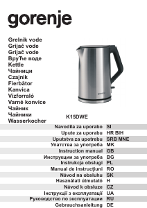 Návod Gorenje K15DWE Kanvica