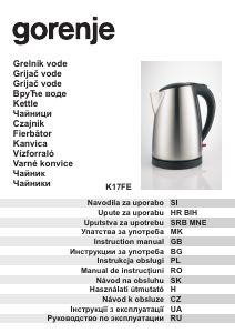 Návod Gorenje K17FE Kanvica