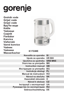 Instrukcja Gorenje K17GWE Czajnik