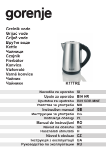 Priročnik Gorenje K17TRE Čajnik