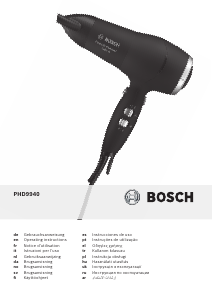 Manuale Bosch PHD9940 PowerAC Compact Asciugacapelli