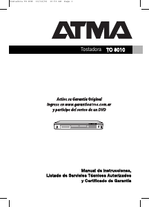 Manual de uso Atma TO8010 Tostador