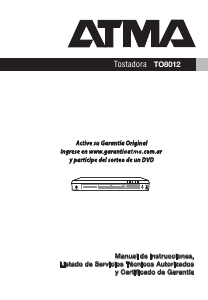 Manual de uso Atma TO8012 Tostador