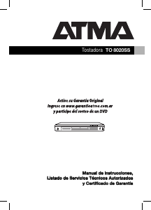 Manual de uso Atma TO8020SS Tostador