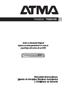 Manual de uso Atma TO8021SS Tostador