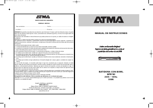 Manual de uso Atma BP8740 Batidora de pie