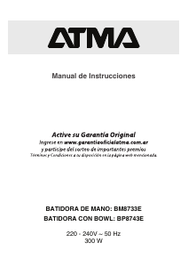 Manual de uso Atma BM8733E Batidora de varillas