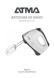 Manual de uso Atma BM8737N Batidora de varillas