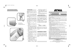 Manual de uso Atma SP 831 Secador de pelo