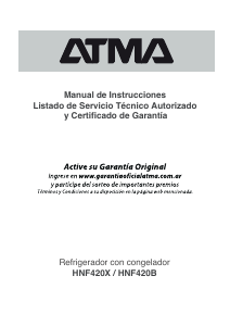 Manual de uso Atma HNF420X Frigorífico combinado