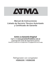 Manual de uso Atma HSB620B Frigorífico combinado