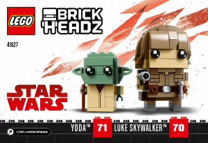 Käyttöohje Lego set 41627 Brickheadz Luke Skywalker ja Yoda