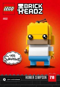 Bruksanvisning Lego set 41632 Brickheadz Homer Simpson och clownen Krusty