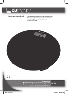 Manual Clatronic PW 3369 Scale