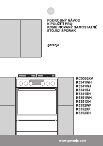 Manuál Gorenje K5341WJ Sporák