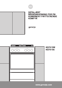 Bruksanvisning Gorenje KS7615W Komfyr