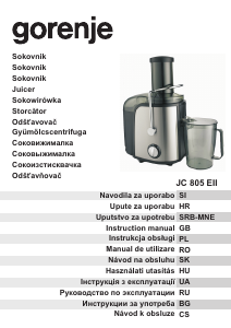 Handleiding Gorenje JC805EII Sapcentrifuge