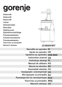 Priručnik Gorenje JC4800VWY Sokovnik