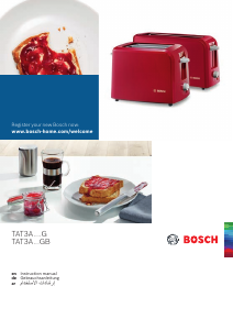 Manual Bosch TAT3A0133G Toaster