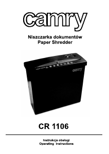 Manual Camry CR 1116 Paper Shredder