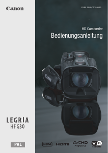 Bedienungsanleitung Canon LEGRIA HF G30 Camcorder