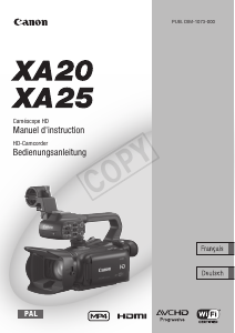 Bedienungsanleitung Canon XA20 Camcorder