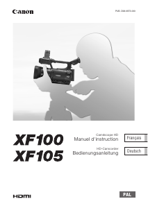 Bedienungsanleitung Canon XF100 Camcorder