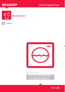 Handleiding Sharp ES-GDD9144I0 Was-droog combinatie