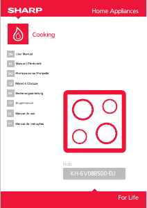 Handleiding Sharp KH-6V08BS00 Kookplaat