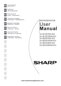 Vadovas Sharp SJ-B1297M0I Šaldytuvas-šaldiklis