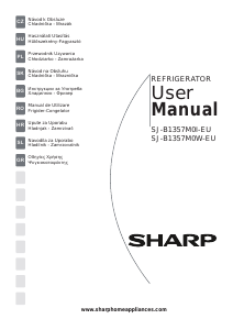 Priručnik Sharp SJ-B1357M0I Frižider – zamrzivač