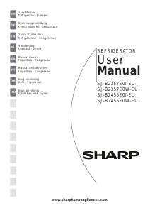 Manual de uso Sharp SJ-B2455E0I Frigorífico combinado