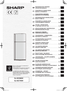 Kullanım kılavuzu Sharp SJ-SC680VWH Donduruculu buzdolabı