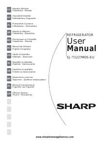 Manuál Sharp SJ-T1227M0S Lednice s mrazákem