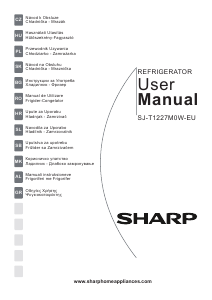 Instrukcja Sharp SJ-T1227M0W Lodówko-zamrażarka